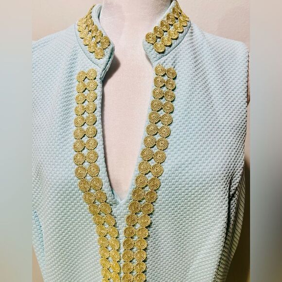 Pappagallo dress aqua blue career business office summer festive women’s 14 - Picture 9 of 11